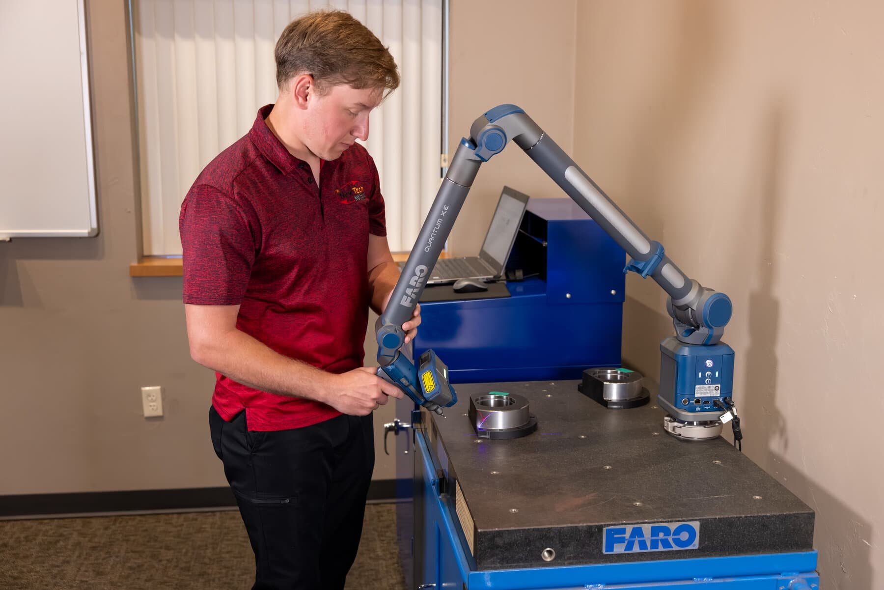 Quality control and precision inspection at New Tech Metals fabrication facility